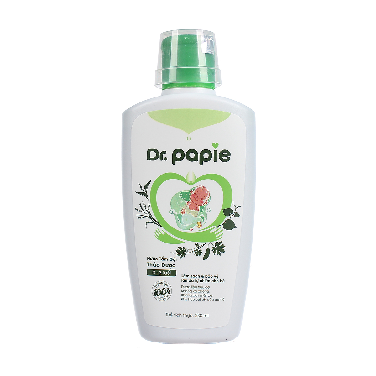 Nước tắm gội thảo dược Dr.Papie 230ml