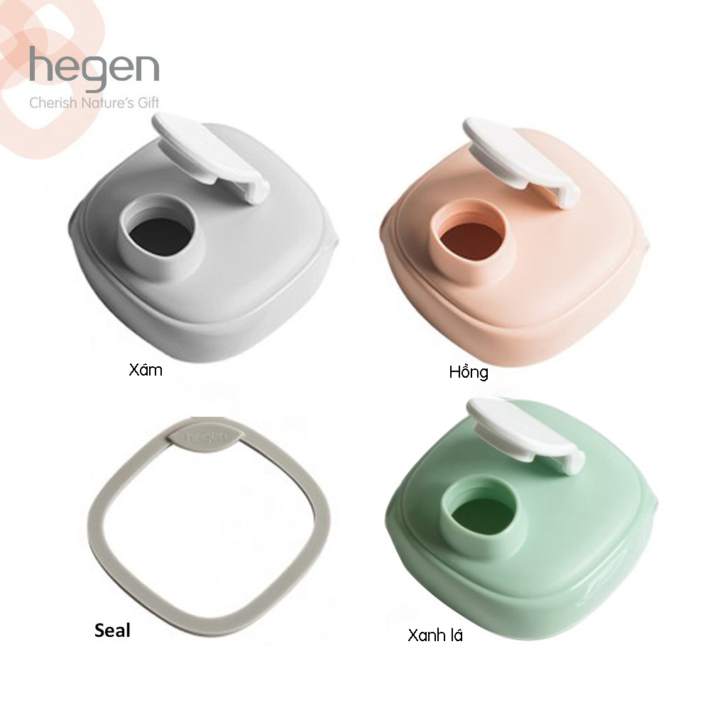 Nắp bình uống nước Hegen màu hồng và Seal làm kín
