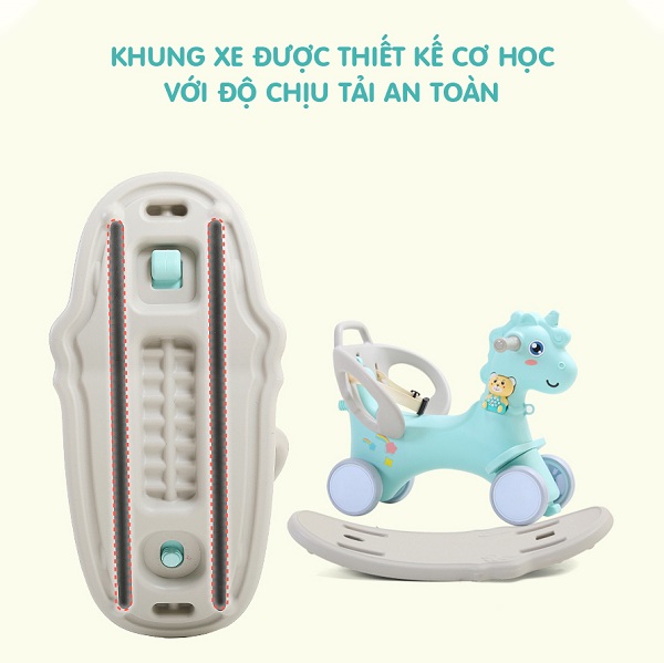 Ngựa Holla 3in1 vương miện màu xanh