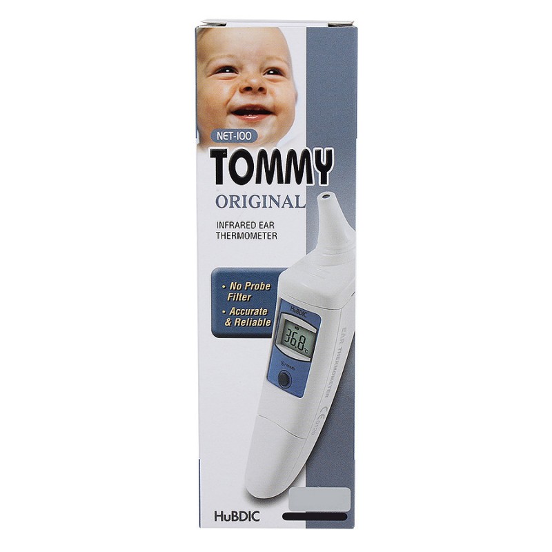 Nhiệt Kế Đo Tai Bằng Tia Hồng Ngoại (Không Cần Nắp Lọc) Hubdic Tommy Original - HDNET100