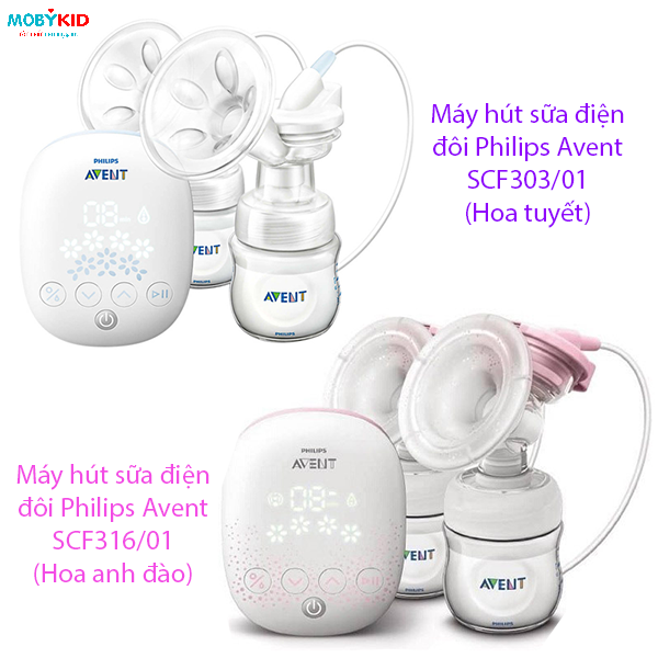 Phân biệt máy hút sữa Philips Avent hoa tuyết và Philips Avent hoa anh đào, nên mua máy nào?