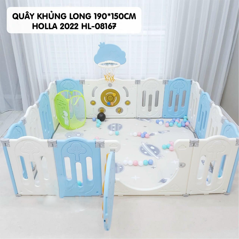 Quây khủng long Holla HL-08167 màu xanh1,9x1,5m-1