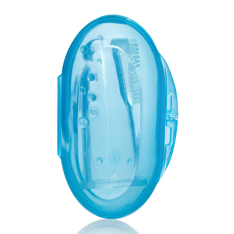 Rơ lưỡi xỏ ngón silicone siêu mềm Upass kèm hộp đựng màu xanh