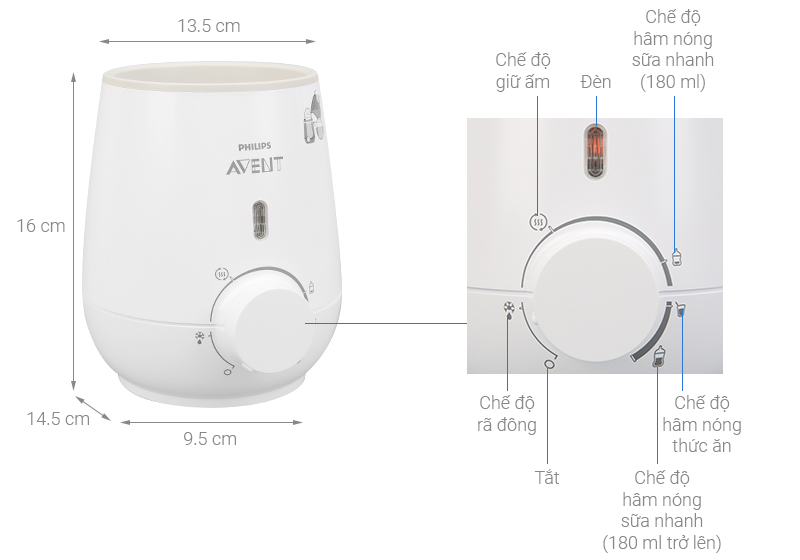 Máy Hâm Sữa Philips Avent