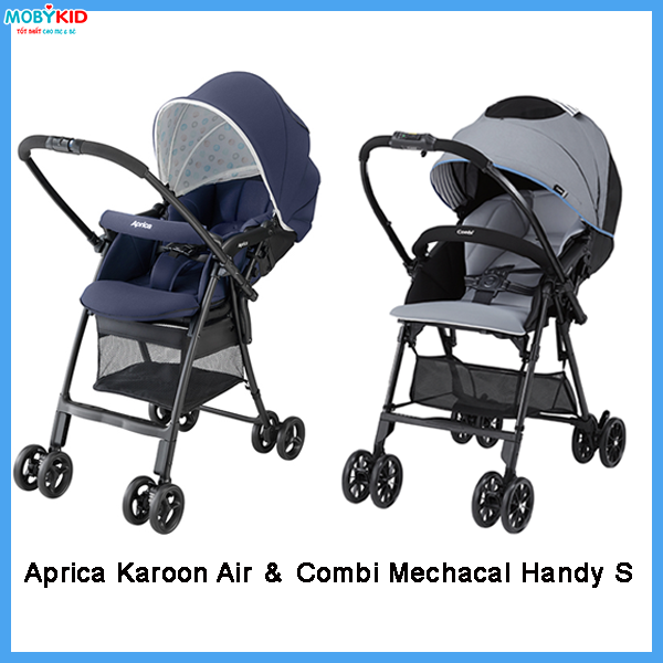 so sánh xe đẩy em bé Aprica và xe đẩy em bé Combi