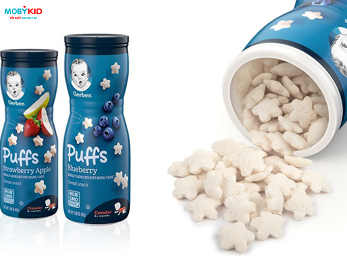 Review bánh ăn dặm Gerber Puff