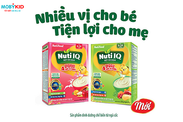 Ngoài các sản phẩm cho bé ăn dặm từ nước ngoài như Nga, Nhật, Đức,.. thì hiện nay sản phẩm Việt Nam cũng đang dần khẳng định vị thế của mình trên thị trường quốc tế. Một sản phẩm ăn dặm đến từ thương hiệu Việt Nam hiện được các mẹ yên tâm tin dùng cho bé con nhà mình - bột ăn dặm Nutifood. Cùng Moby tìm hiểu về loại bột cho bé ăn dặm này nhé!