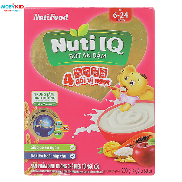 Ngoài các sản phẩm cho bé ăn dặm từ nước ngoài như Nga, Nhật, Đức,.. thì hiện nay sản phẩm Việt Nam cũng đang dần khẳng định vị thế của mình trên thị trường quốc tế. Một sản phẩm ăn dặm đến từ thương hiệu Việt Nam hiện được các mẹ yên tâm tin dùng cho bé con nhà mình - bột ăn dặm Nutifood. Cùng Moby tìm hiểu về loại bột cho bé ăn dặm này nhé!