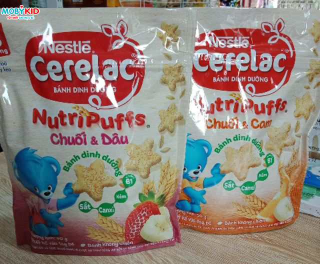 Review chi tiết bánh ăn dặm Nestle Cerelac Nutripuffs nhiều vị dành cho bé