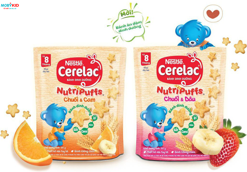 Review chi tiết bánh ăn dặm Nestle Cerelac Nutripuffs nhiều vị dành cho bé