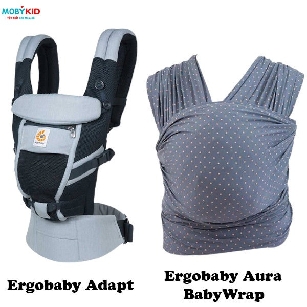 Review từ A đến Z địu cho bé Ergobaby Adapt và Aura Baby Wrap mới ra mắt có gì hot?