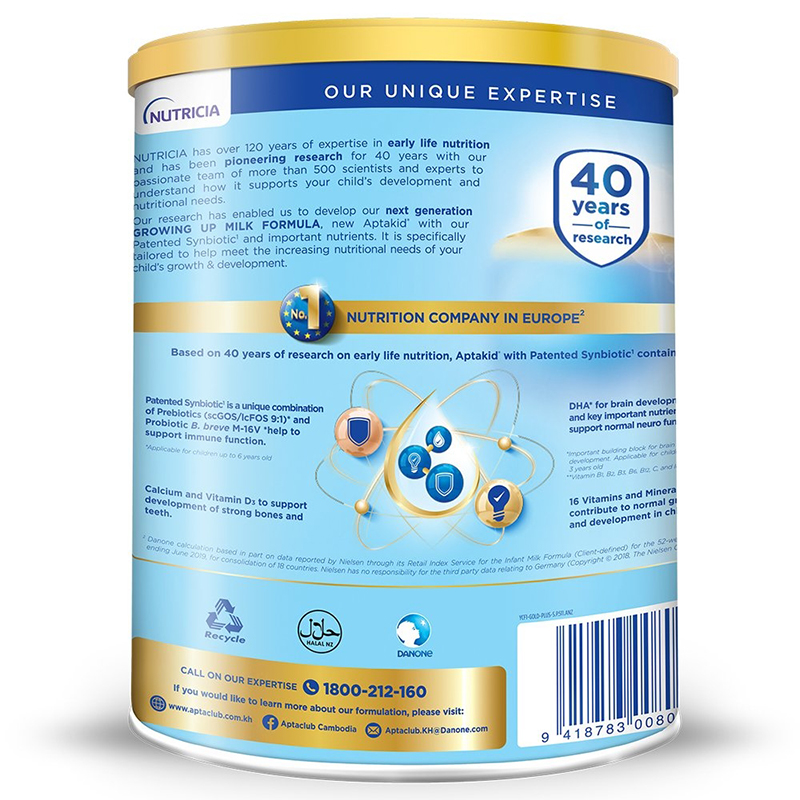 Sữa Aptakid New Zealand số 3 900g (Trên 2 tuổi)