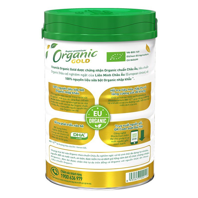 Sữa Bột Vinamilk Organic Gold 4 850g (Trên 3 Tuổi) 