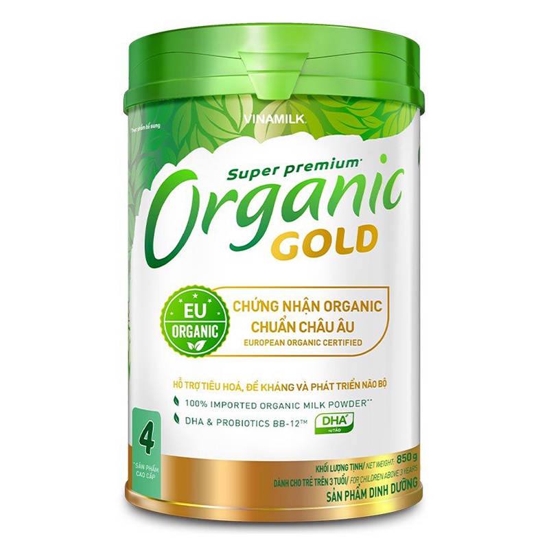 Sữa Bột Vinamilk Organic Gold 4 850g (Trên 3 Tuổi) 