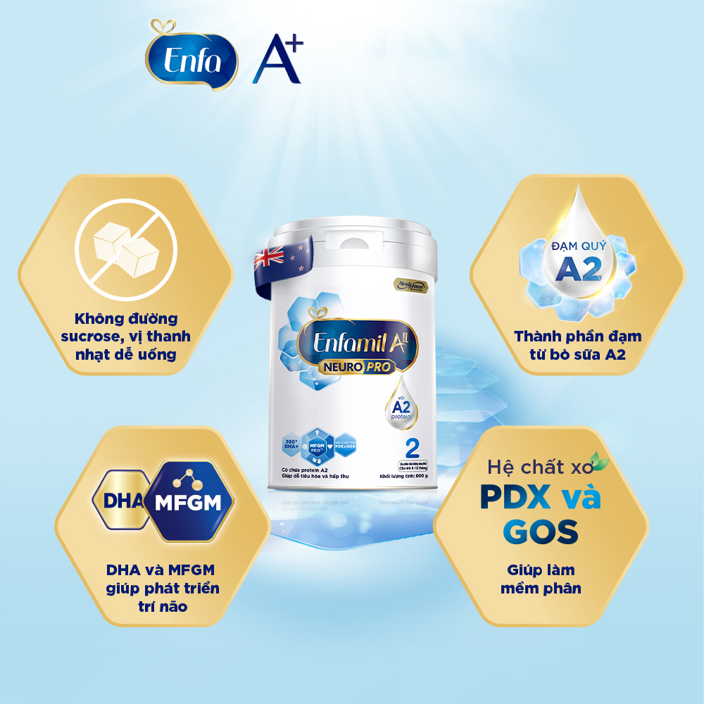 Sữa Enfamil A2 NeuroPro số 2 350g (6 - 12 tháng tuổi)