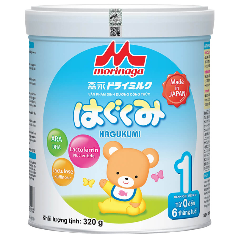 Sữa Morinaga Hagukumi số 1 320g (0-6 tháng tuổi)