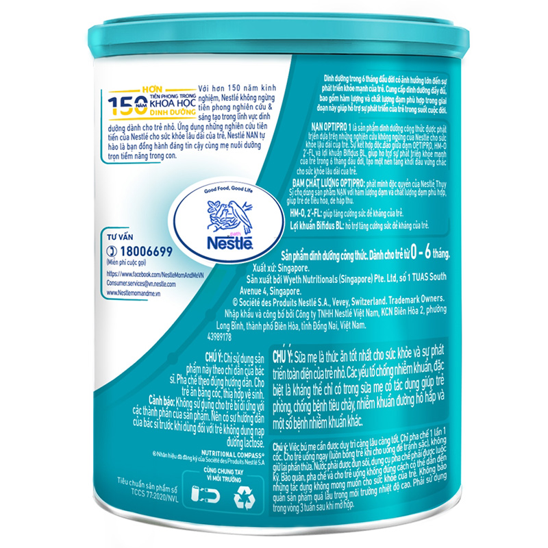 Sữa Nan Optipro 1 400g, HMO (0-6 tháng)