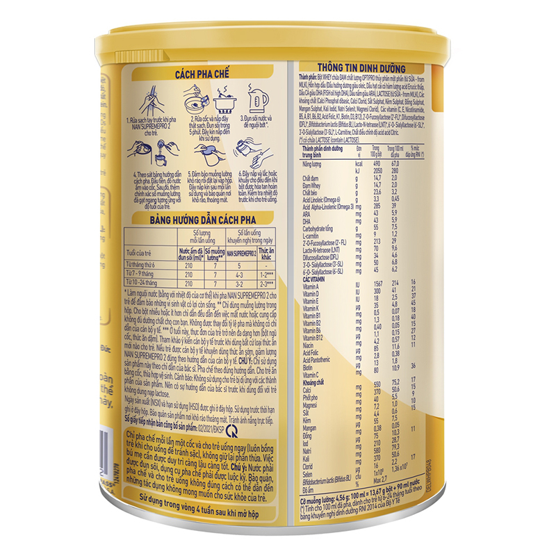 Sữa Nan Supreme 2 (2HMO) 800g (6-24 tháng)