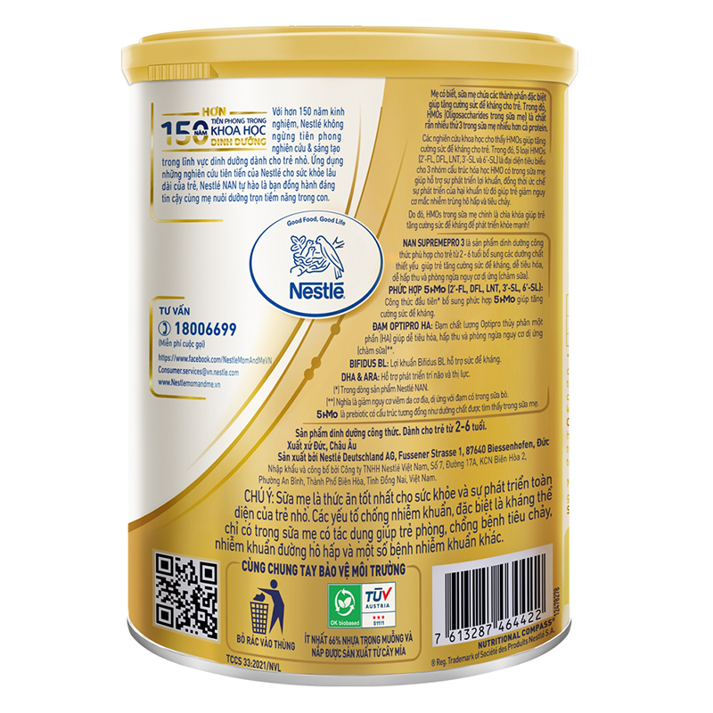 Sữa Nan Supreme Pro 3 (5HMO) 800g (2-6 tuổi)