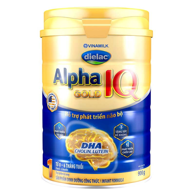 Sữa bột Vinamilk Dielac Alpha Gold IQ 1 900g (0-6 tháng)
