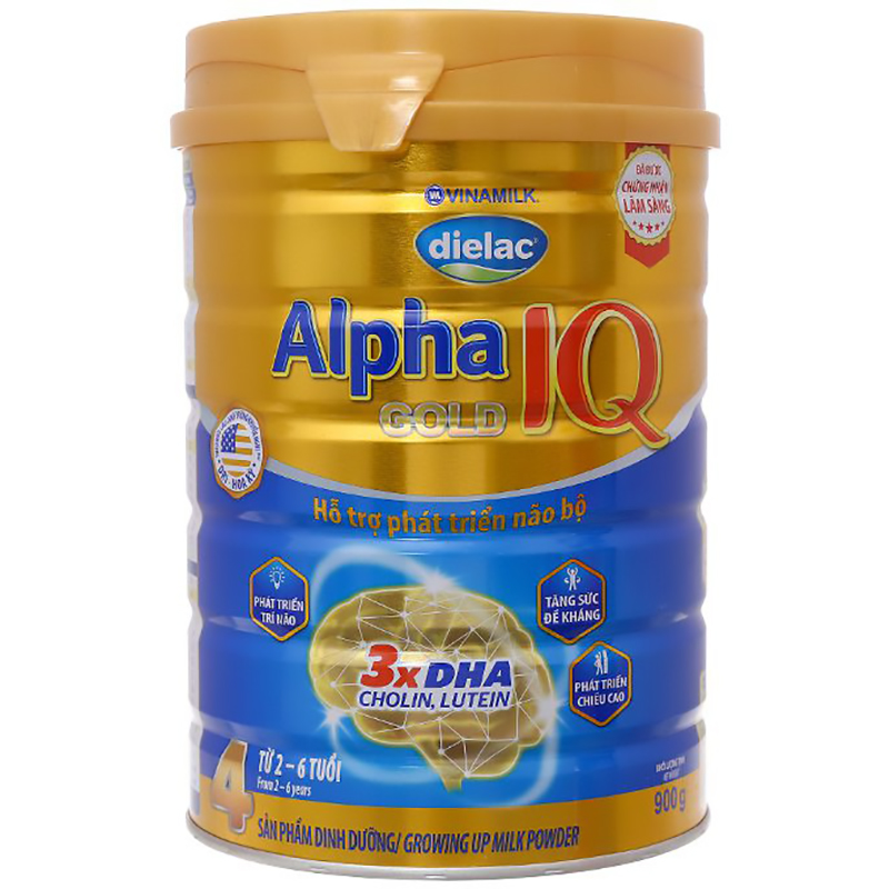 Sữa bột Vinamilk Dielac Alpha Gold IQ 4 900g (2-6 tuổi)