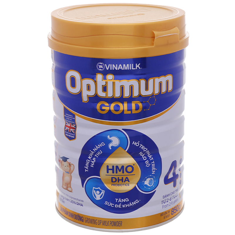 Sữa bột Vinamilk Optimum Gold 4 850g (2-6 tuổi)