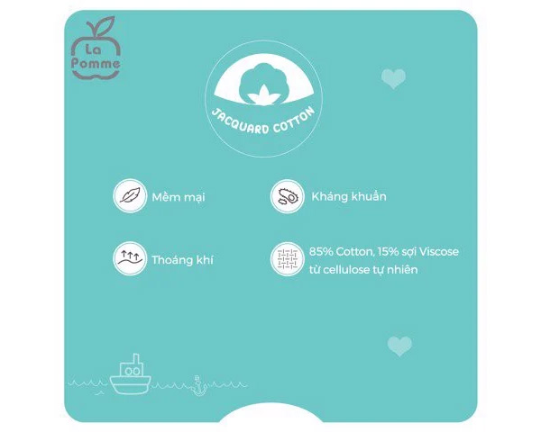 SL152 - Bộ quần áo dài tay Cotton La Pomme in hình Xe Đạp - Vàng