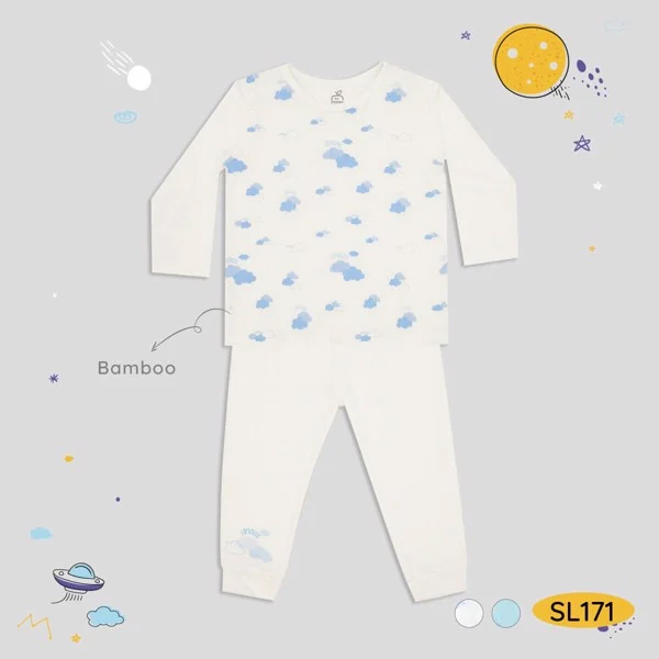 SL171.2 - Bộ Dài Tay La Pomme Đám Mây - Trắng