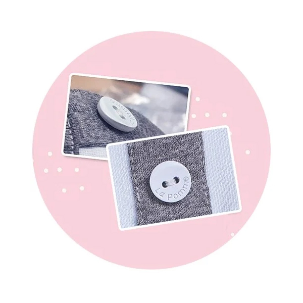 SL143.2 - Bộ quần áo dài tay Bambo La Pomme in hình Chú Chuột Tinh Nghịch - Trắng cốm