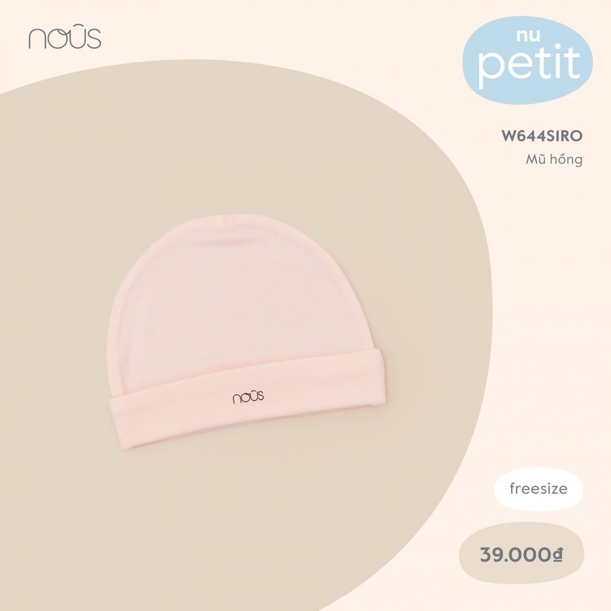 Set 1 mũ Nous hồng