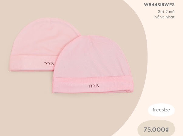 Set 2 mũ Nous hồng nhạt