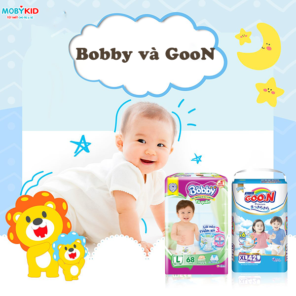 So sánh bỉm GooN và tã bỉm Bobby cho bé, nên mua loại nào?