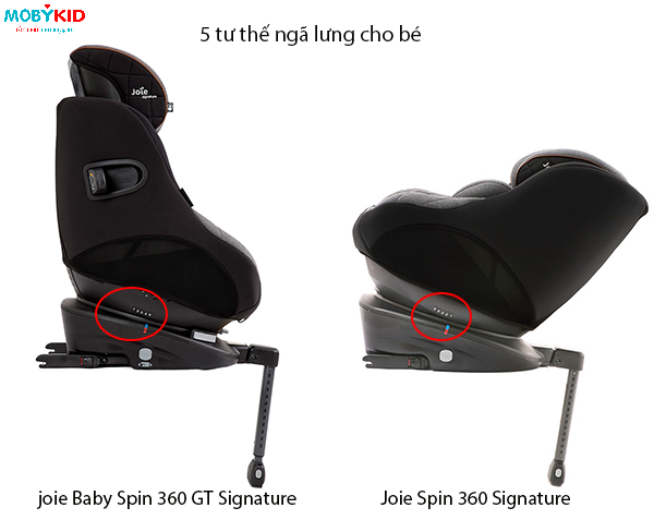 So sánh ghế ngồi ô tô Joie Spin 360 GT Signature và Joie Spin 360 Signature