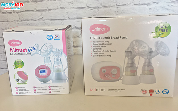 So sánh máy hút sữa Unimom Forte và máy hút sữa Unimom Minuet