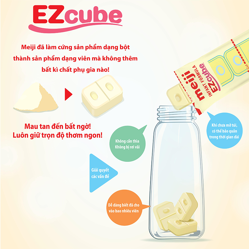 Sữa Meiji Infant Formula EZcube 432g số 0 (0 - 1 tuổi)