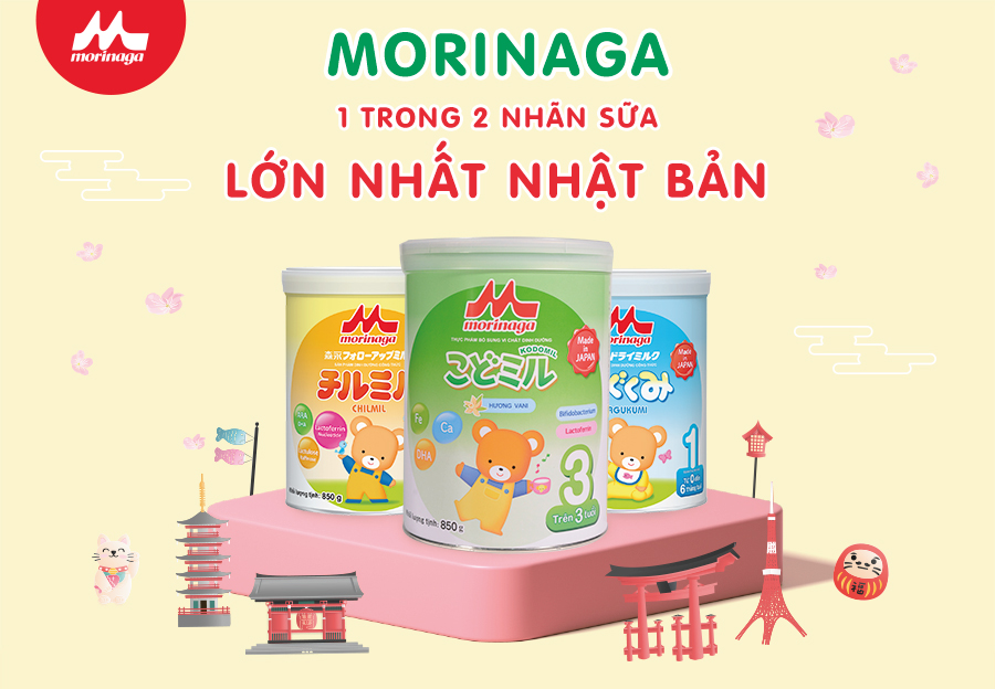 Sữa Morinaga Kodomil số 3 216g hương vani (Trên 3 tuổi)