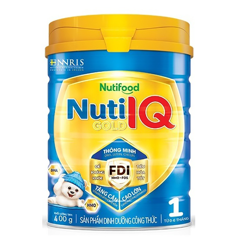 Sữa bột Nuti IQ Gold 1 lon 400g (0 - 6 tháng)