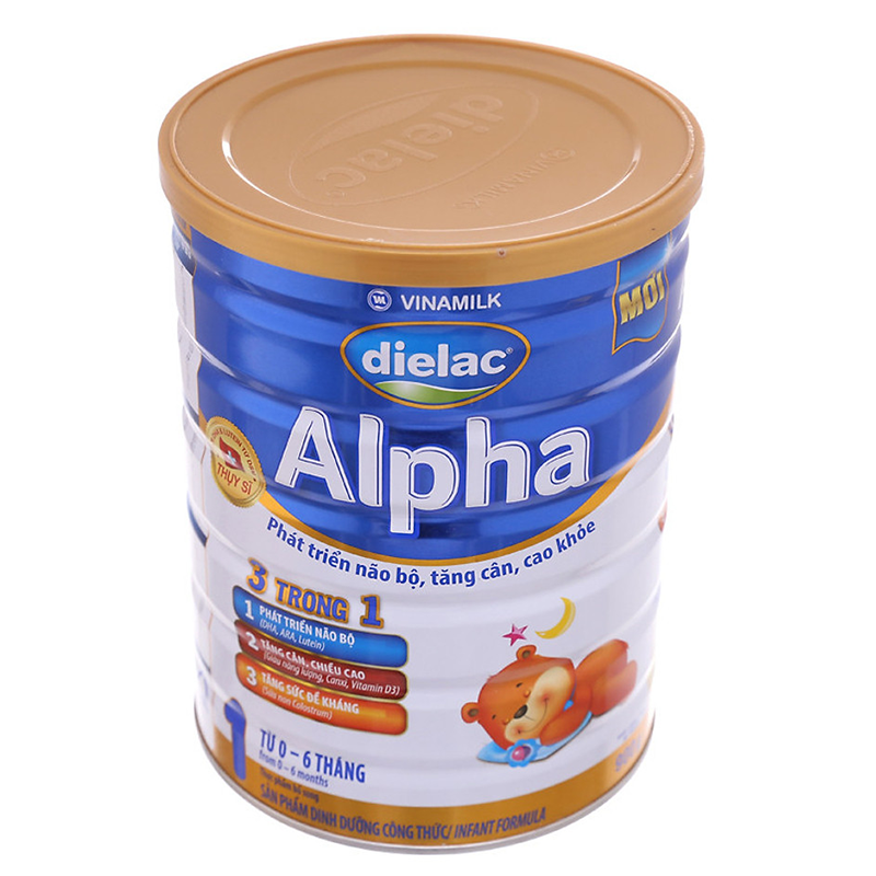 Sữa bột Vinamilk Dielac Alpha 1 900g (cho trẻ từ 0 - 6 tháng tuổi)