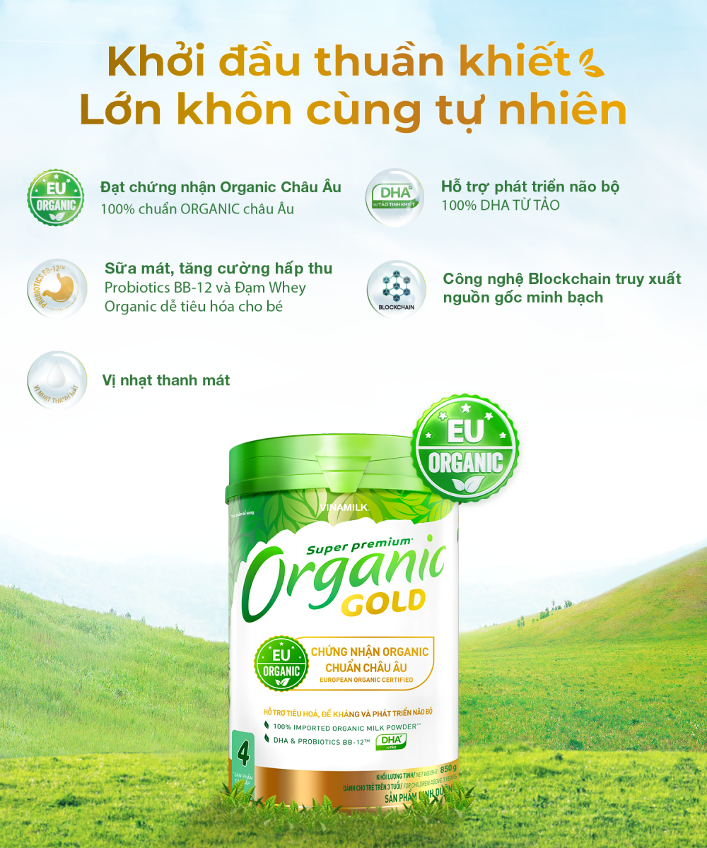 Sữa bột Vinamilk Organic Gold 2 350g (6 - 12 Tháng)