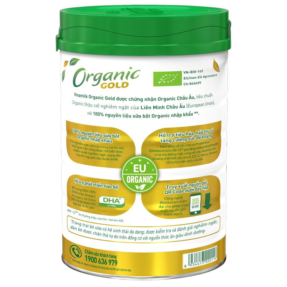 Sữa bột Vinamilk Organic Gold 3 850g (1-2 tuổi)