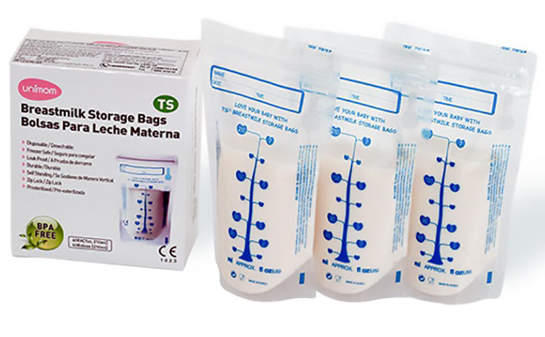 Túi đựng sữa mẹ (Trữ sữa mẹ) cảm ứng nhiệt Unimom TS không có BPA 210ML (30 túi/hộp)
