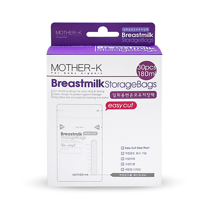Túi trữ sữa cảm biến nhiệt miệng cắt Mother-K Hàn Quốc (30c)