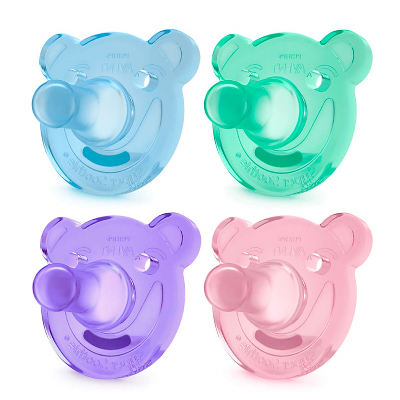 Ty ngậm đúc khối silicone chuẩn y tế Philips Avent 3M+ SCF194.03 (Trên 3 tháng)