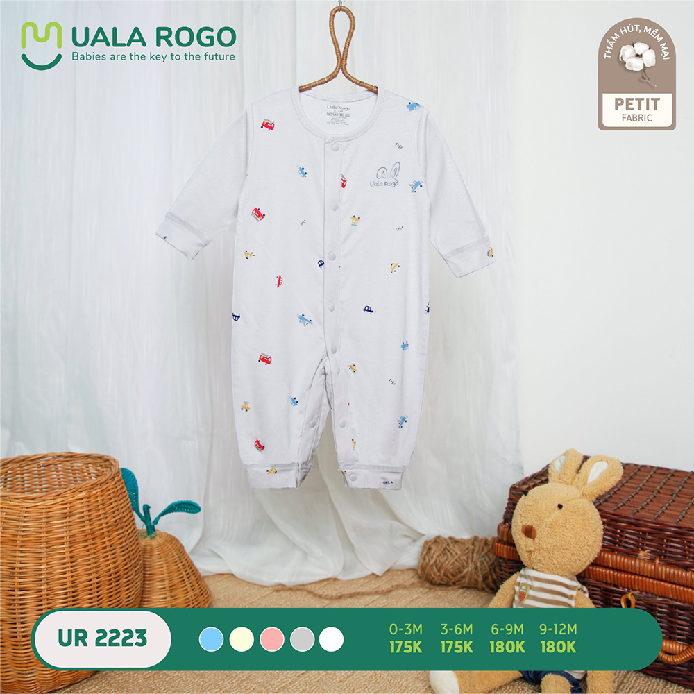 UR2223.2 - Bộ body dài vải petit Uala Rogo - Màu xám