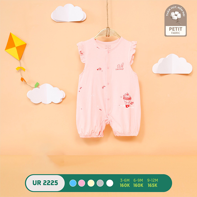 UR2225.4 - Bộ body Uala Rogo cộc tay vải petit - Màu hồng