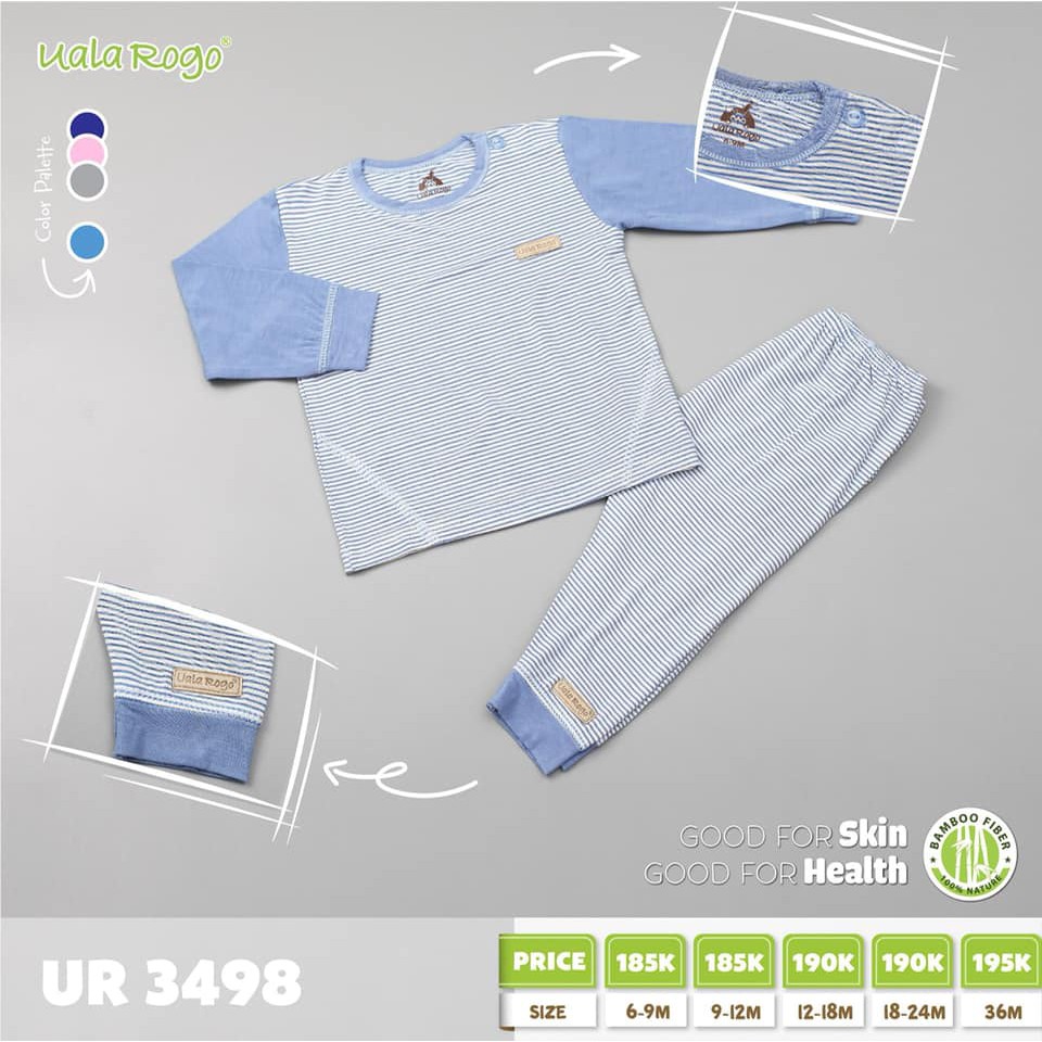 UR3498.1 - Bộ cài cúc vai cho bé - Màu xanh dương nhạt