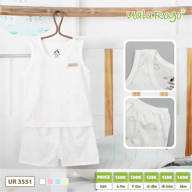 UR3551.4 - Set sát nách cho bé - Màu trắng