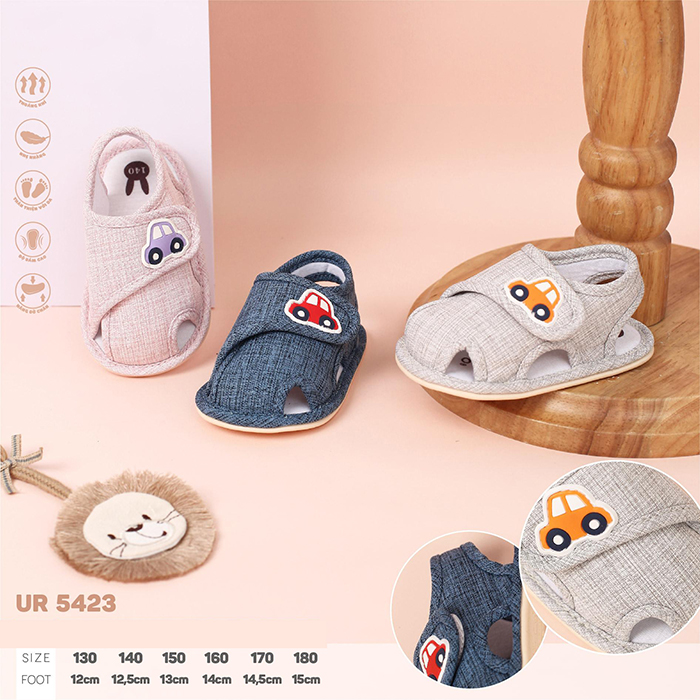 UR5423 - Giày tập đi cho bé Uala Rogo đế cao su non