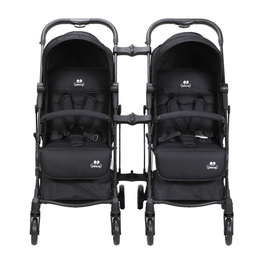 Xe đẩy đôi lắp ghép cho bé – Zaracos NORIO 9026 – BLACK + BLACK