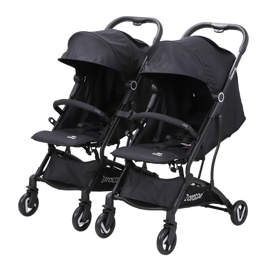 Xe đẩy đôi lắp ghép cho bé – Zaracos NORIO 9026 – BLACK + BLACK